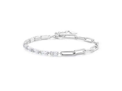 26090 moderni geometricky naramek ze stribra 925 1000 s obdelniky krasny darek pro moderni zenu stribrnictvi olivie