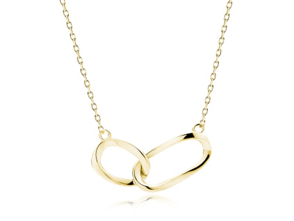 Strieborný náhrdelník REŤAZ GOLD pozlátený 14K zlatom.