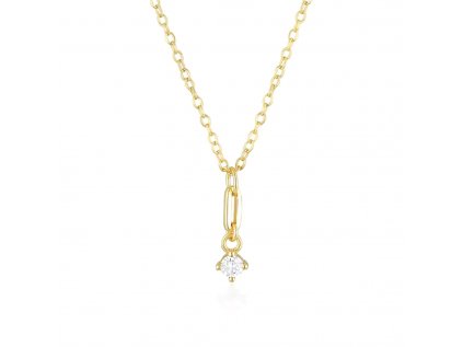 Strieborný minimalistický náhrdelník GOLD pozlátený zo strieborníctva OLIVIE.