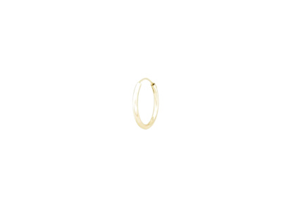 Strieborný 12mm KRÚŽOK GOLD 1 ks od OLIVIE.sk