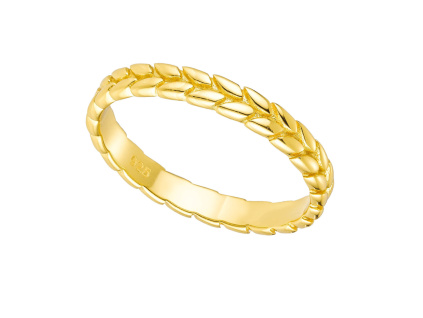 Strieborný zapletený prsteň COPÁNEK GOLD pozlátený od OLIVIE.