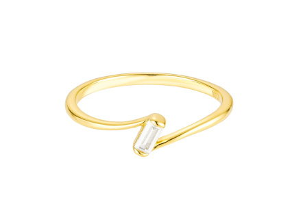 Strieborný prsteň PATRICIE GOLD pozlátený18K zlatom. OLIVIE.sk