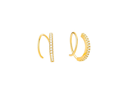 28280 soucasny trend budte in stribrne nausnice spirala jsou pozlacene 18k zlatem z rodinneho sperkarstvi olivie