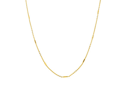 Strieborný náhrdelník s doštičkami GOLD z rodinného šperkárstva OLIVIE.