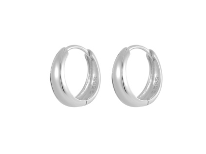 Strieborné 12,5mm kruhové náušnice z rodinného šperkárstva Olivie.