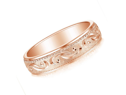 28573 1 snubni stribrny luxusni 5mm prsten singapur rose je pozlaceny ruzovym zlatem rodinne sperkarstvi olivie