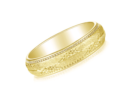 28588 1 snubni stribrny luxusni 5mm prsten helsinki gold je pozlaceny 18k zlatem rodinne sperkarstvi olivie