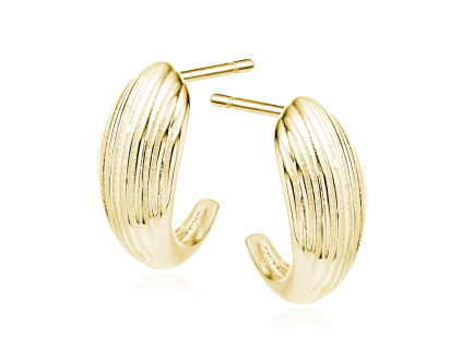 Strieborné náušnice VALÉRIE GOLD pozlátené 14K zlatom.