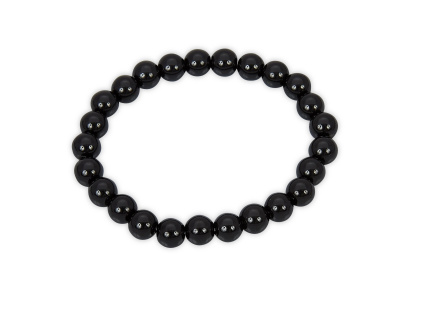 Guľôčkový náramok 8mm OBSIDIÁN prírodný kameň od Olivie.