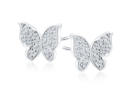 Strieborné náušnice MOTÝĽ od Olivie.