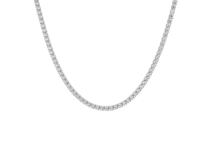 Stříbrný tenisový choker náhrdelník se zirkony, délka: 35+5cm od OLIVIE.sk