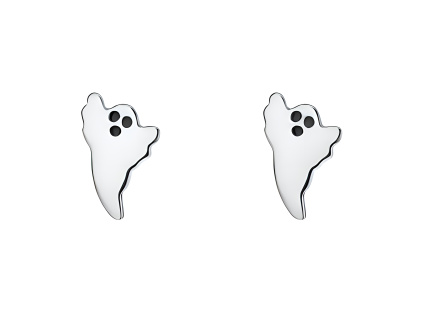 Strieborné náušnice roztomilý DUCH na Halloween párty.