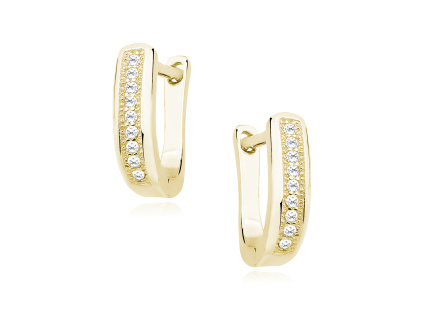 Strieborné náušnice GOLD sú pozlátené 14K zlatom.