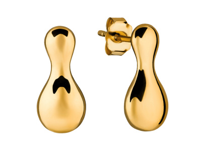 9475 Strieborné náušnice KVAPKA GOLD od OLIVIE.sk
