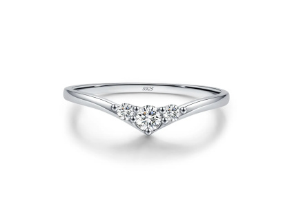 Absolútne božský strieborný prsteň MOISSANITE s certifikátom GRA.