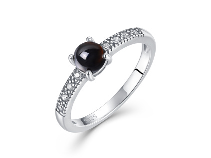 Strieborný prsteň BLACK ONYX od Olivie.