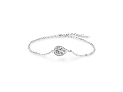 Strieborný náramok 1ct 6,5mm MOISSANITE. Originálny dizajn Olivie.