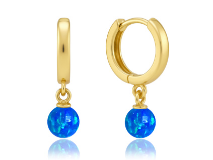 33925 elegantni zlate nausnice s modrym opalem au 585 1000