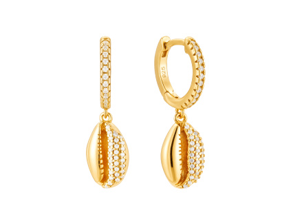 Strieborné náušnice ZLATÁ MUŠLE od Olivie.