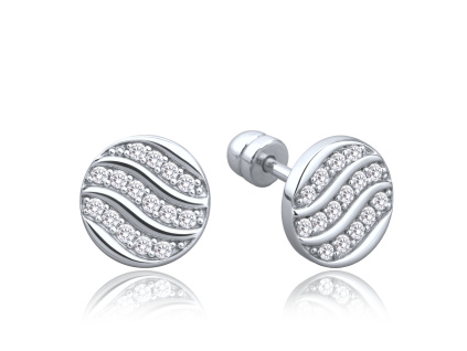 43768 minet zlaty privesek kolecko s bilym zirkonem au 585 1000