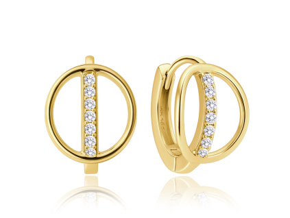 43846 minet elegantni zlate nausnice s bilymi zirkony au 585 1000