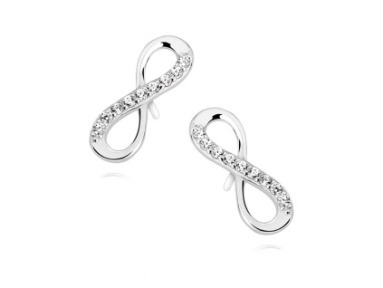 Strieborné náušnice NEKONEČNO od Olivie.