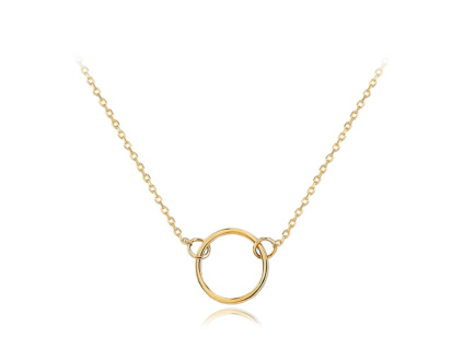 43939 minet decentni zlaty nahrdelnik s krouzkem au 585 1000
