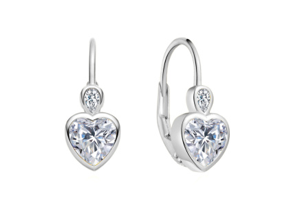 Detské strieborné náušnice SRDÍČKO od Olivie.