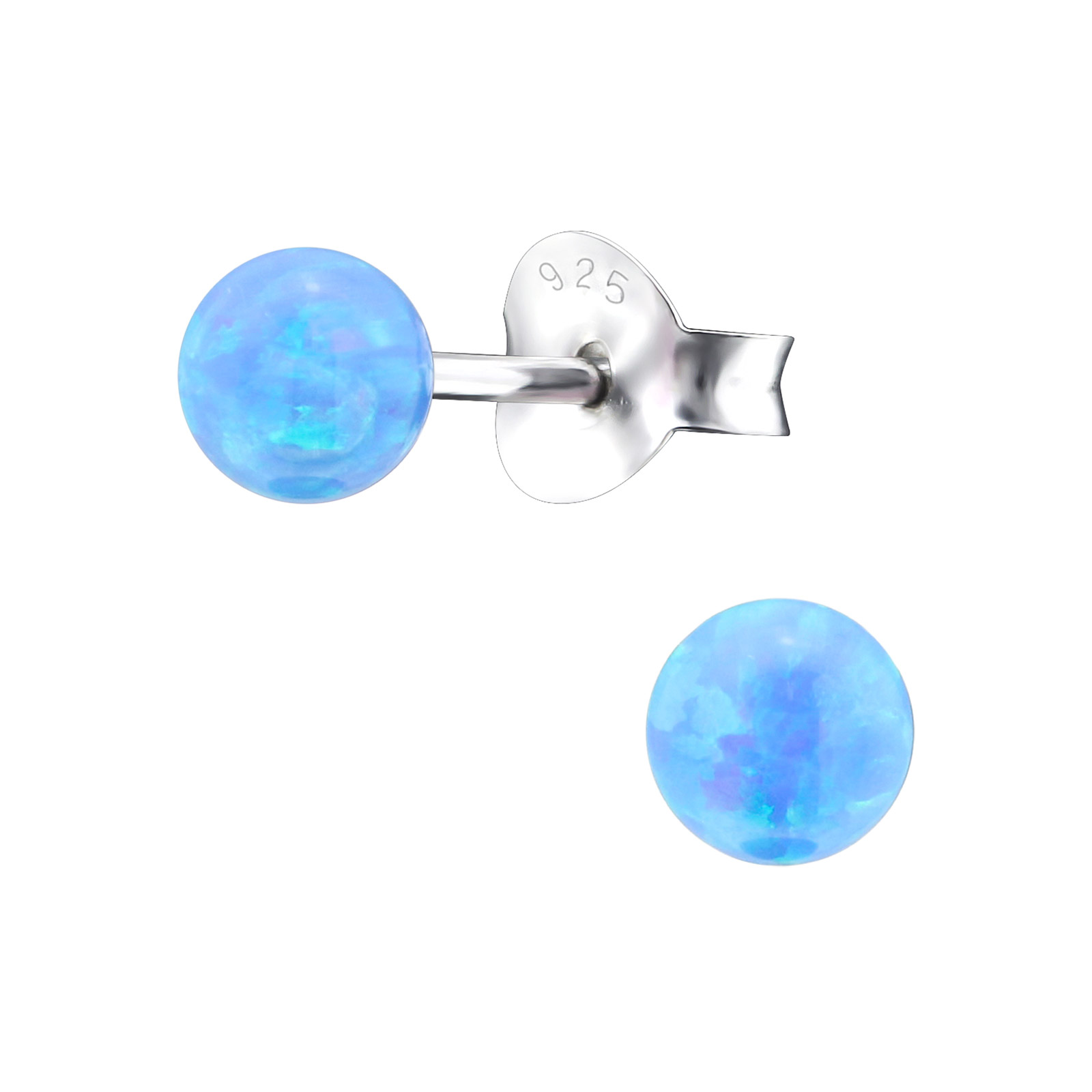 E-shop Olivie Strieborné guličky s opálom AZURO 4 mm 1784 Ag 925; ≤0,35 g.