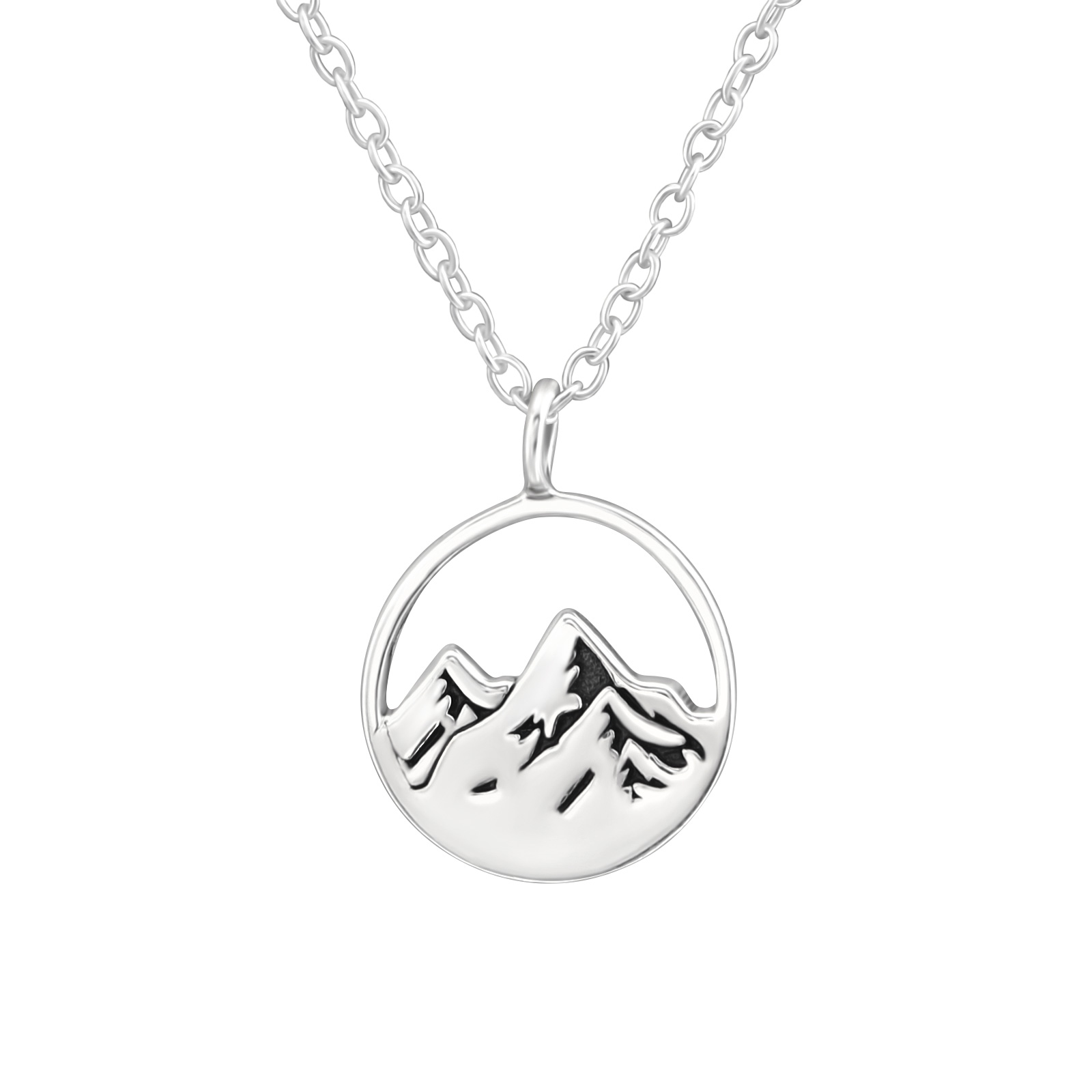E-shop Olivie Strieborný náhrdelník SILVER MOUNTAIN 2255 Ag 925; ≤1,3 g.