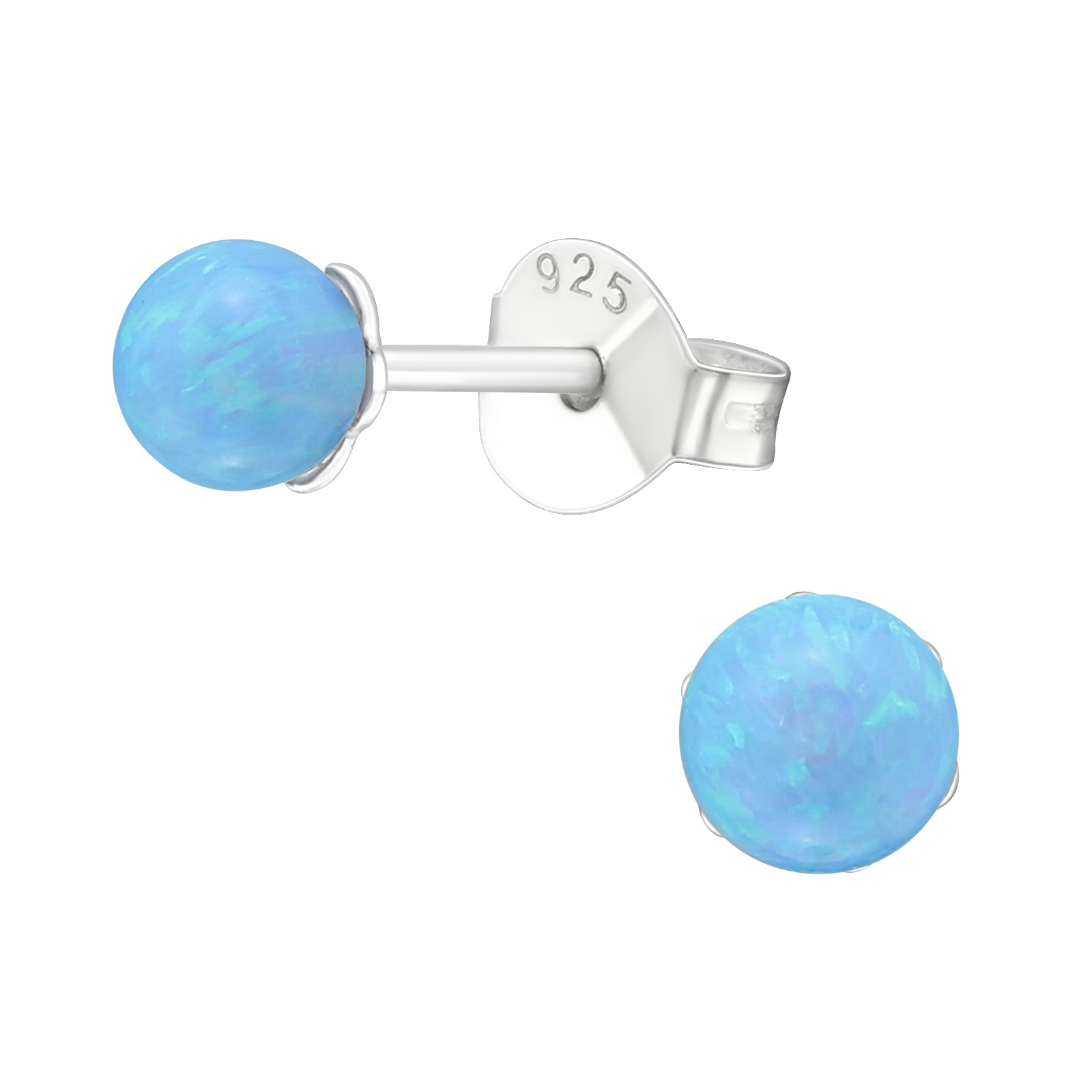 E-shop Olivie Strieborné guličky s opálom 4 mm 2765 Ag 925; ≤0,4 g.