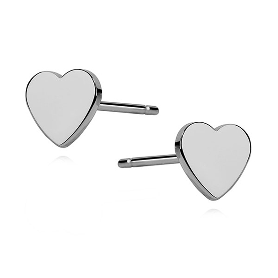E-shop Olivie Strieborné náušnice SRDCE 3598 Ag 925; ≤1 g.