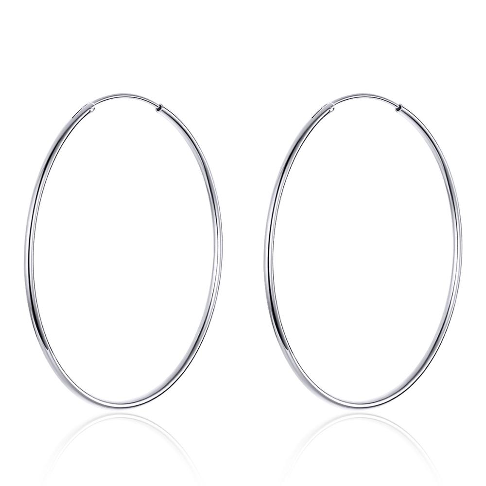 E-shop Olivie Strieborné náušnice 5cm KRUHY 3640 Ag 925; ≤2,3 g.