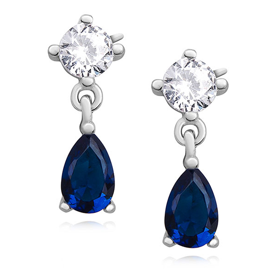E-shop Olivie Strieborné náušnice ZAFÍR 3743 Ag 925; ≤1,3 g.