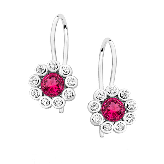 Olivie Detské Strieborné náušnice RUBY 3981