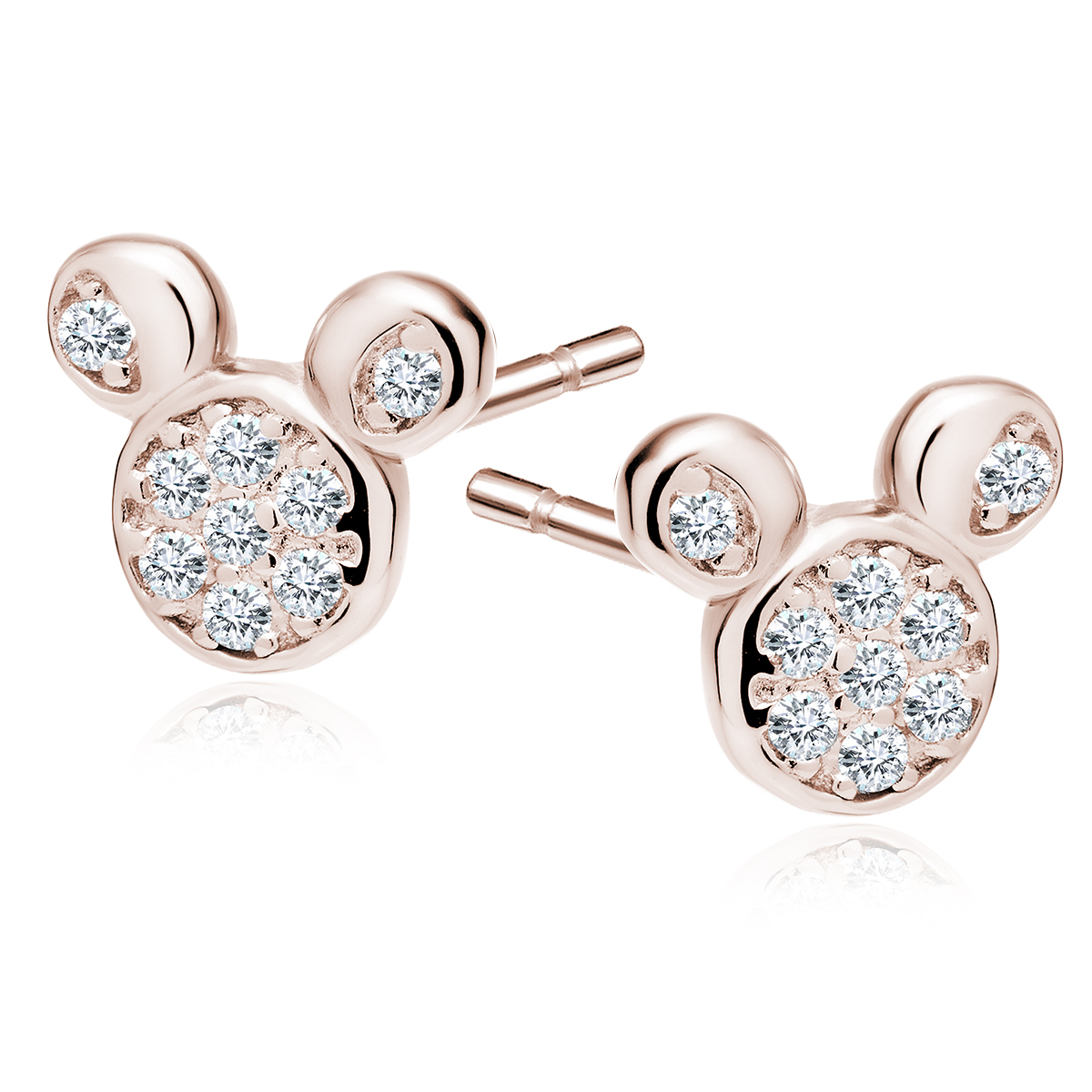 E-shop Olivie Strieborné náušnice ROSE MOUSE 4204 Ag 925; ≤1,3 g.