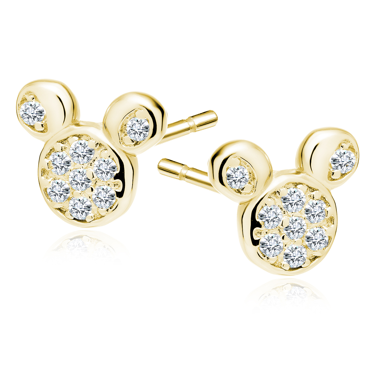 E-shop Olivie Strieborné náušnice GOLD MOUSE 4496 Ag 925; ≤1,3 g.