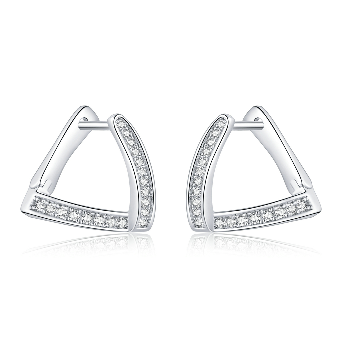 Olivie Geometrické strieborné náušnice 4559