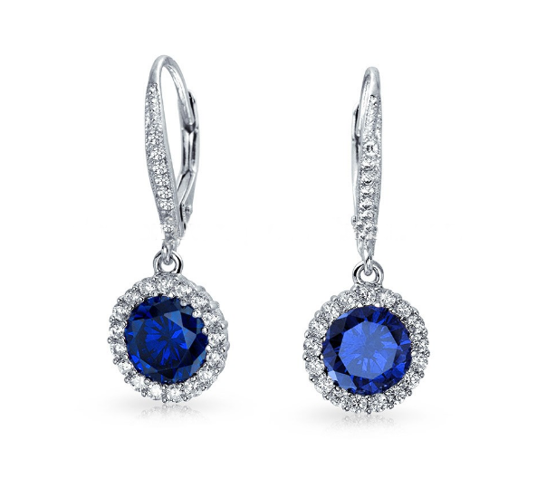 E-shop Olivie Strieborné ZAFIROVÉ náušnice 4682 Ag 925; ≤3,1 g.