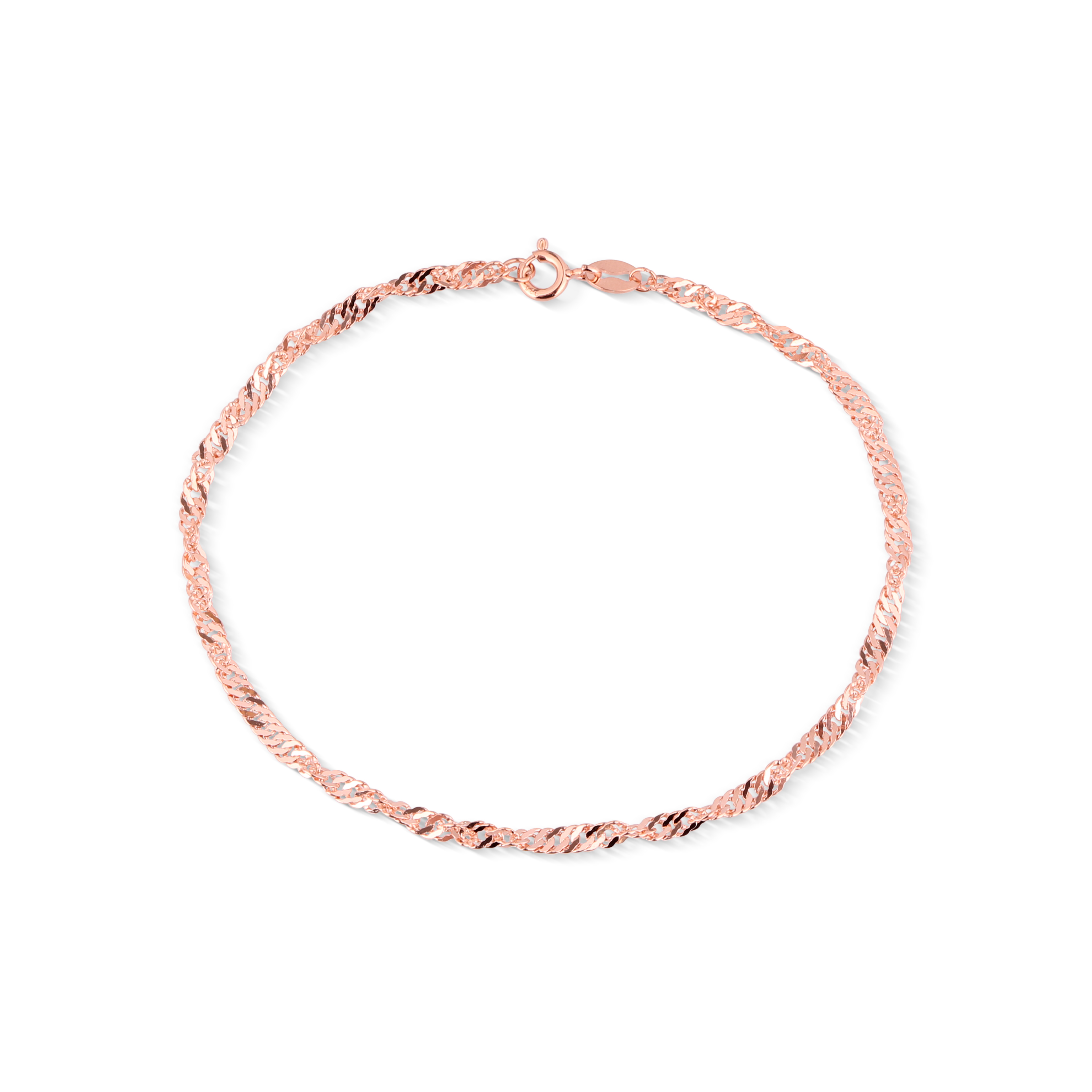 E-shop Olivie Strieborný náramok 20 cm SINGAPORE ROSE 7632 Ag 925; ≤1,1 g.