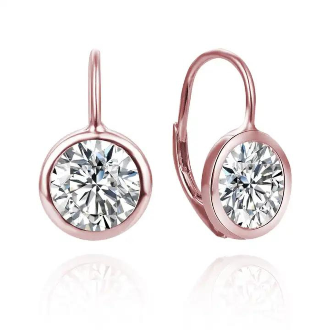 E-shop Olivie Strieborné krištáľové náušnice ROSE 8324 Ag 925; ≤2,8 g.