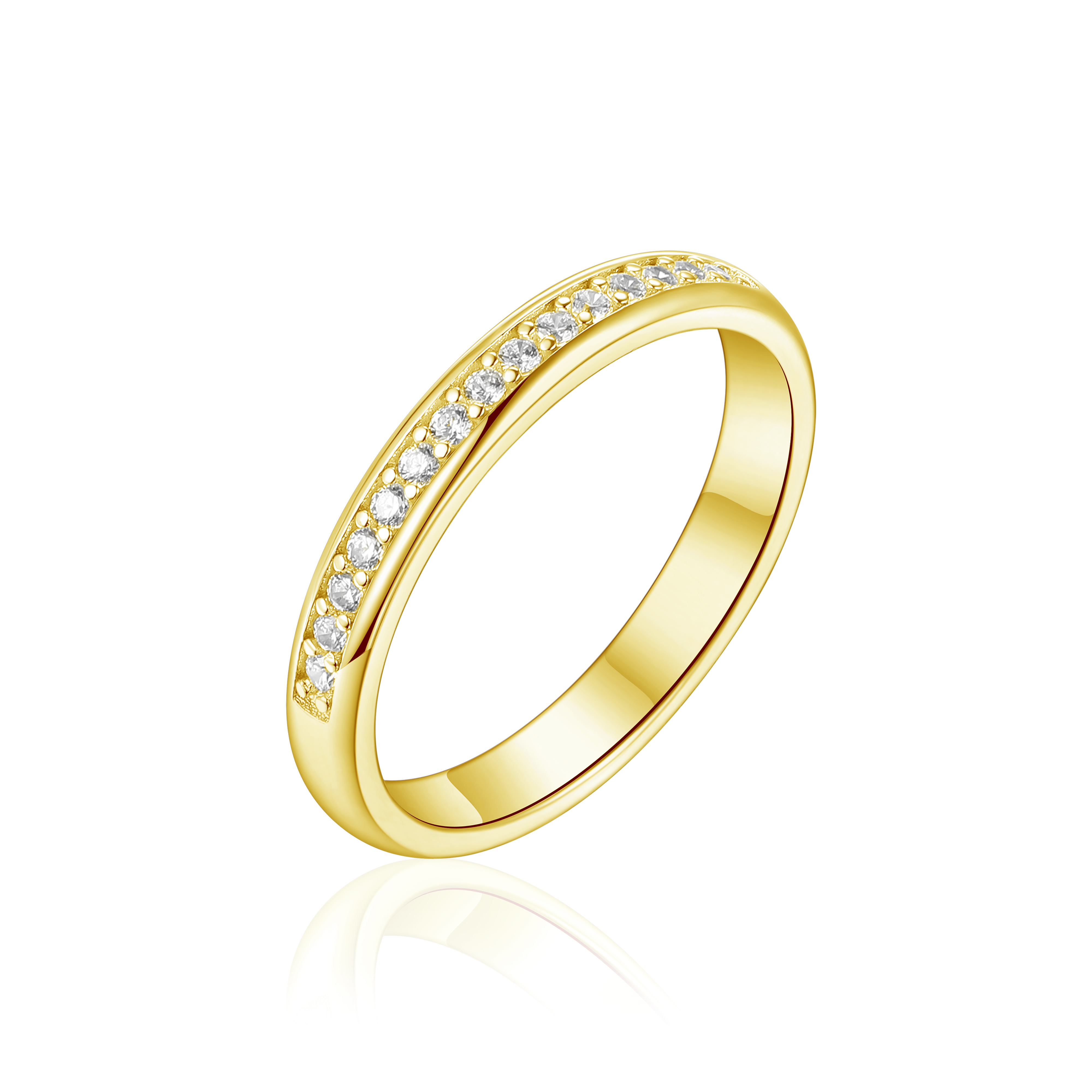 OLIVIE Snubný strieborný prsteň PRAMÍNEK GOLD 8584 Veľkosť prsteňov: 9 (EÚ: 59 – 61), Pohlavie: Dámske Ag 925; ≤1,9 g.