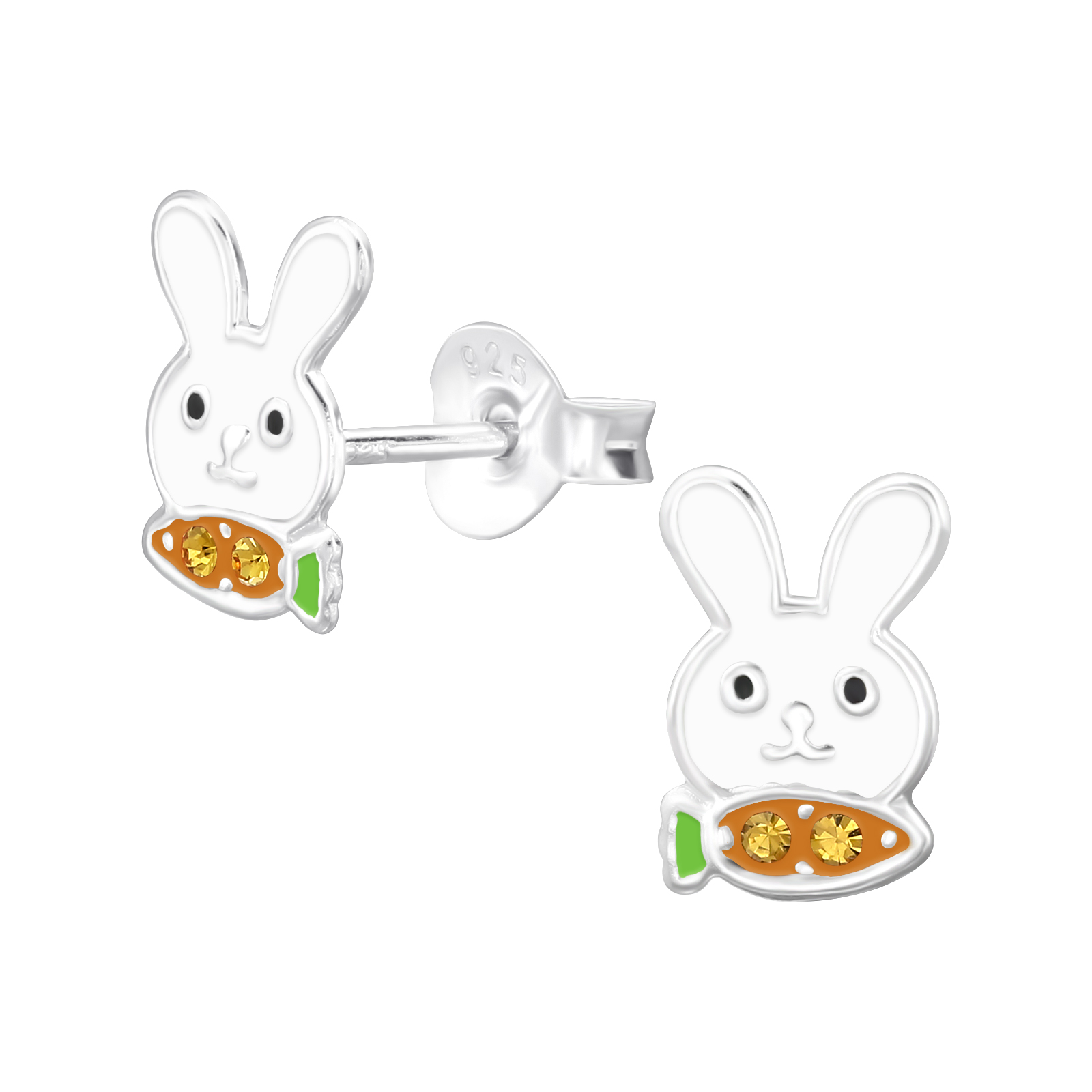 E-shop Olivie Strieborné detské náušnice KRÁLIK 8673 Ag 925; ≤0,40 g.