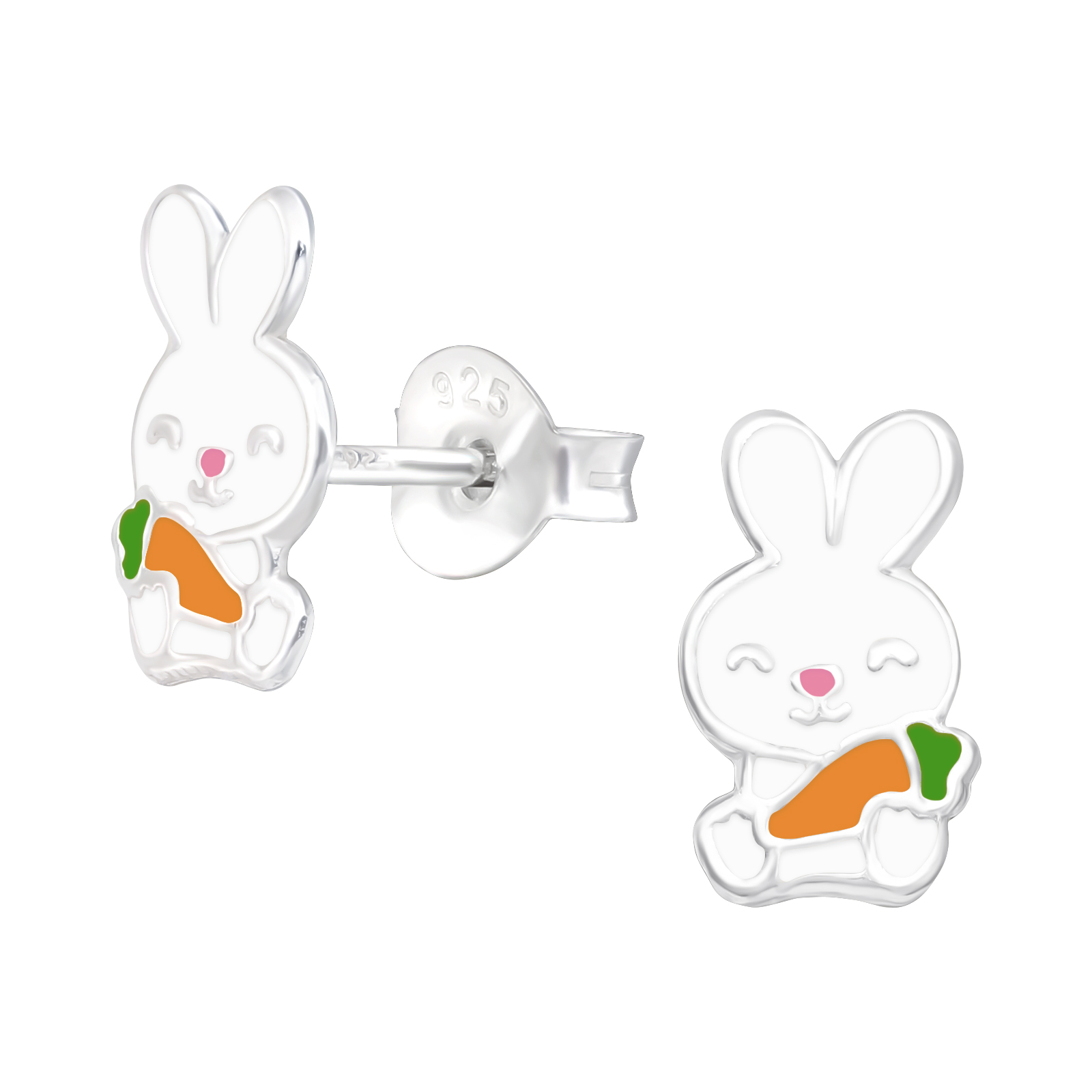 E-shop Olivie Strieborné detské náušnice KRÁLIK 8674 Ag 925; ≤0,40 g.