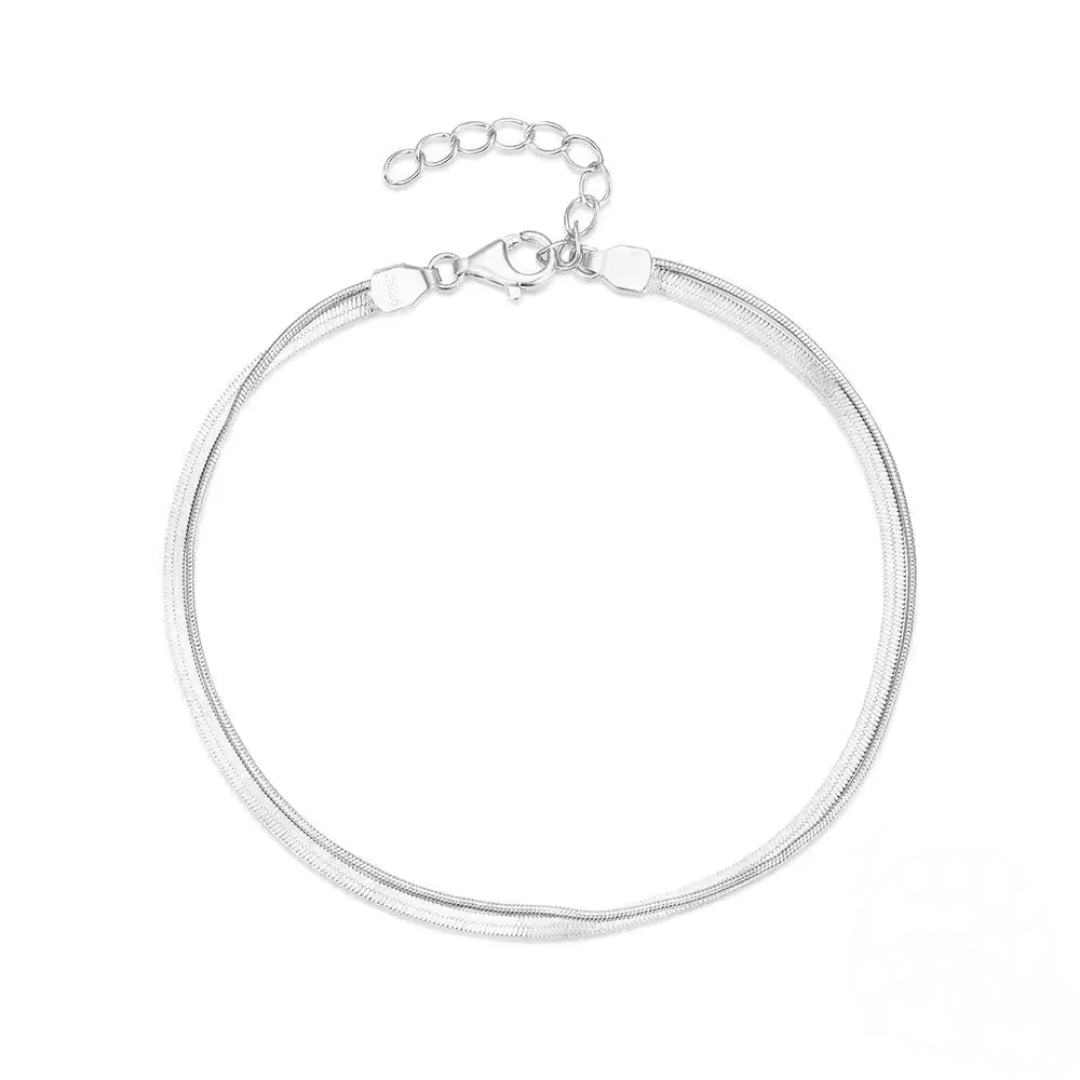 E-shop Olivie Strieborný náramok DVA PRAMENY 8719 Ag 925; ≤2,0 g.