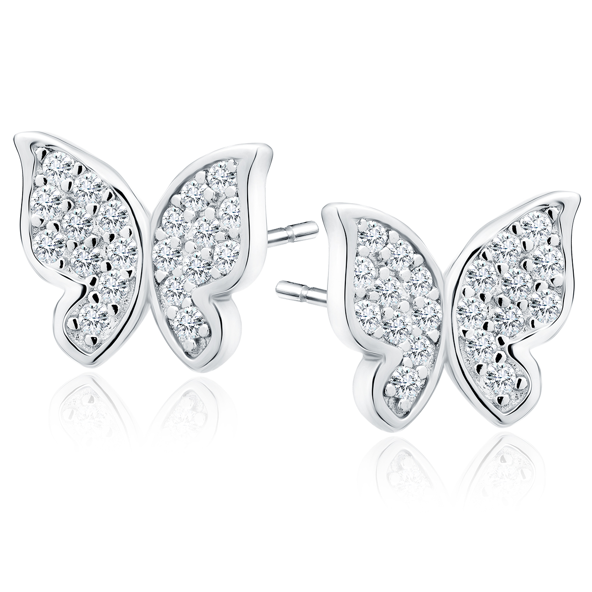E-shop Olivie Strieborné náušnice MOTÝĽ 9203 Ag 925; ≤1,2 g.
