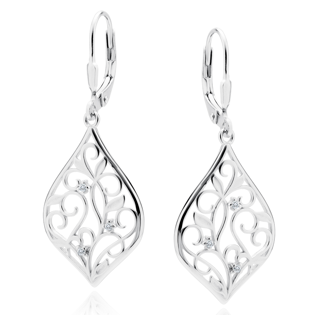 E-shop Olivie Stříbrné svatební náušnice 9436 Ag 925; ≤3,2 g.
