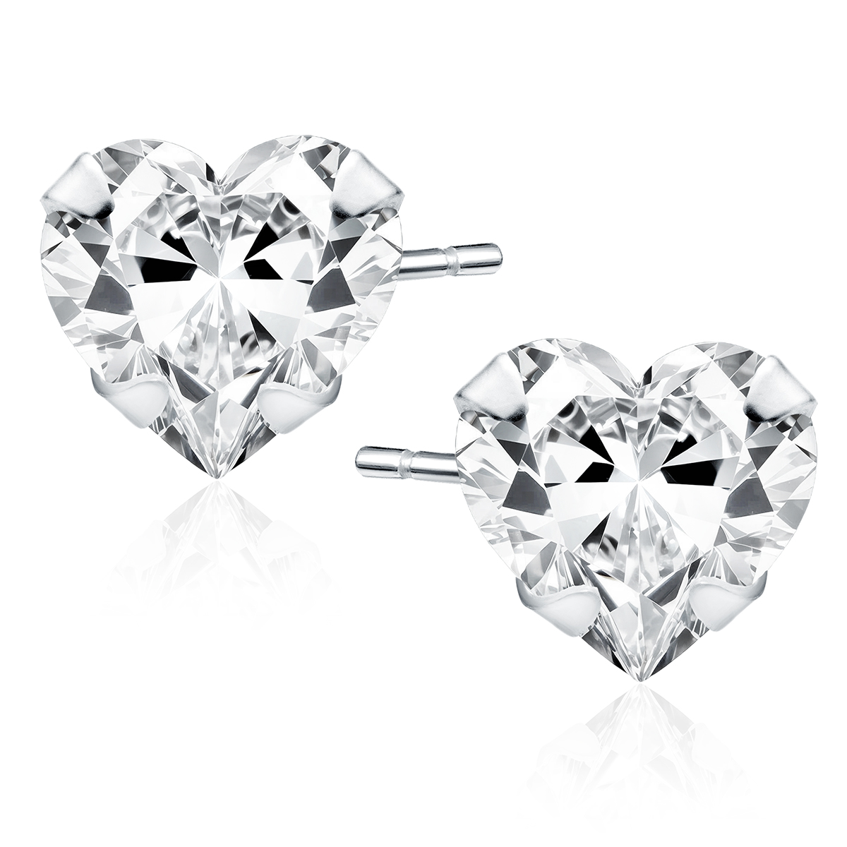 E-shop Olivie Stříbrné náušnice 6 mm SRDCE 9513 Ag 925; ≤0,8 g.