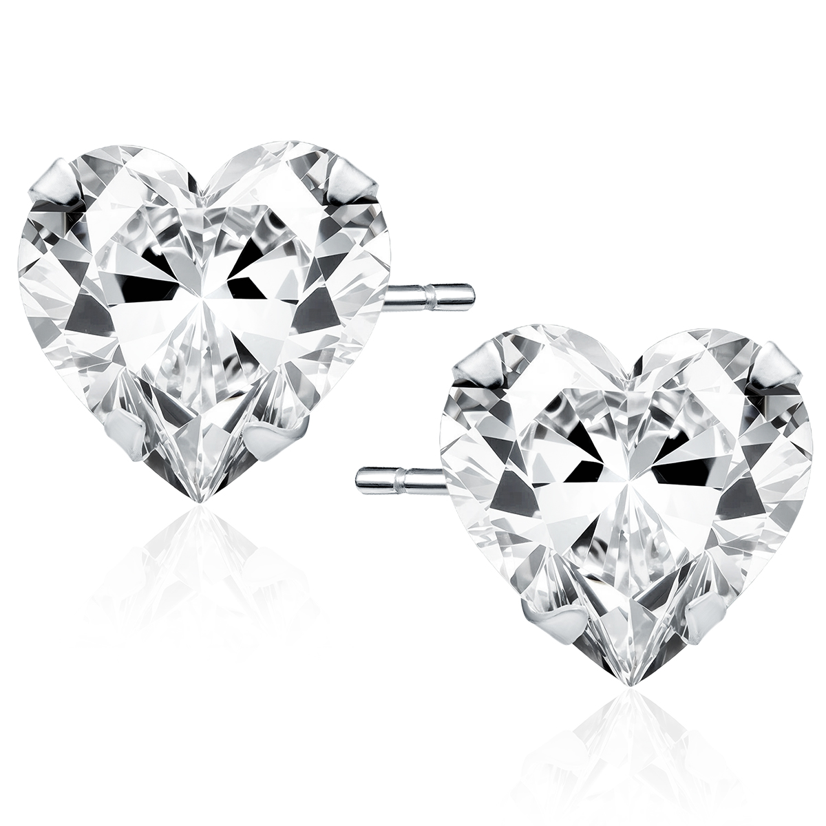 E-shop Olivie Stříbrné náušnice 7 mm SRDCE 9514 Ag 925; ≤0,9 g.