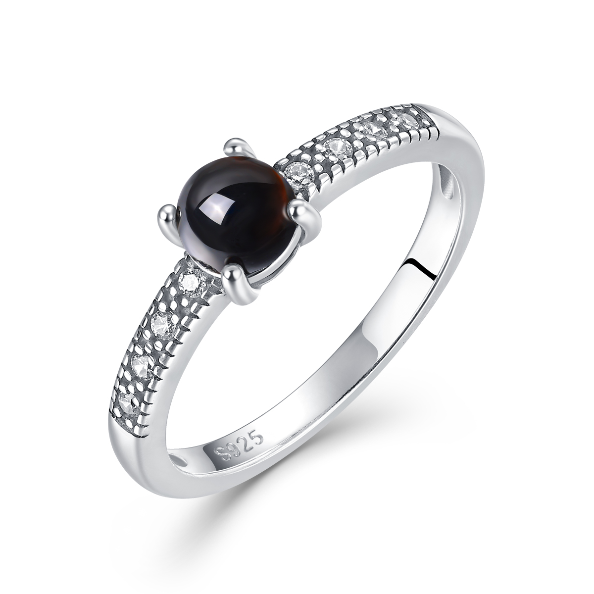 Olivie Stříbrný prsten BLACK ONYX 9526 Velikost prstenů: 10 (EÚ: 62-64)